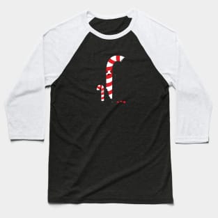 Candy Cane Monster Baseball T-Shirt